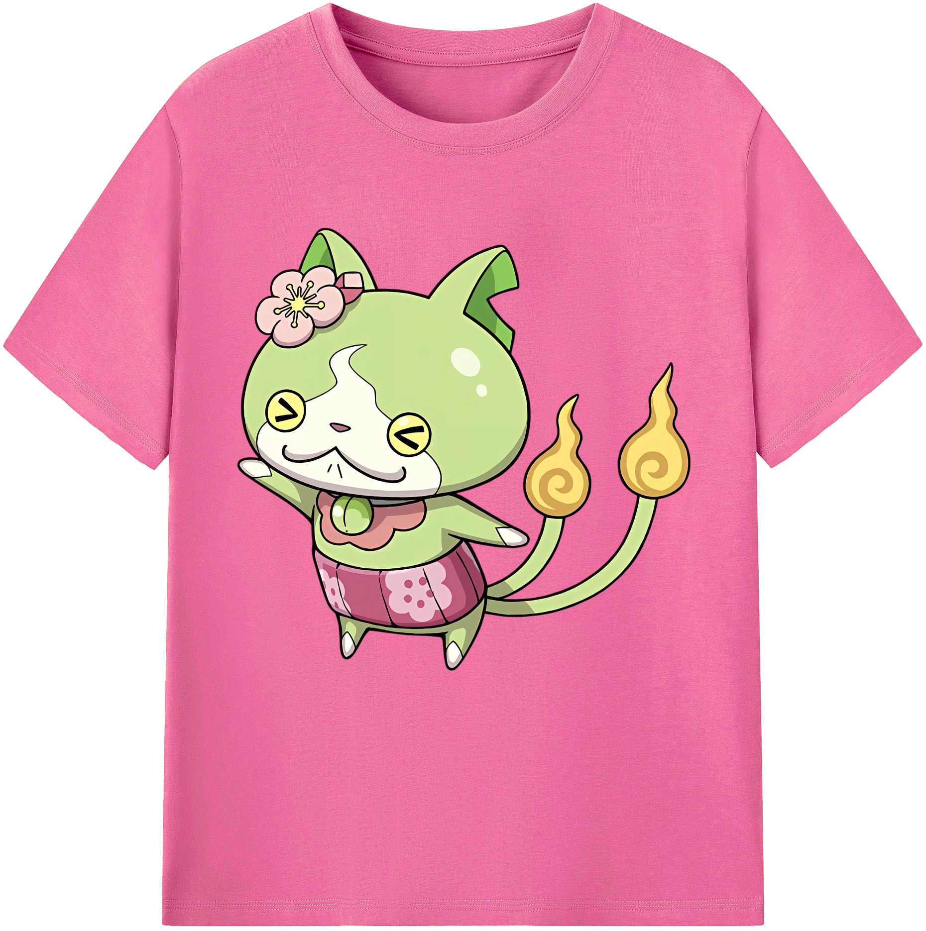 （画像用） 妖怪ウォッチ Yo-kai Watch レディースカジュアルプリントTシャツ（綿100％）